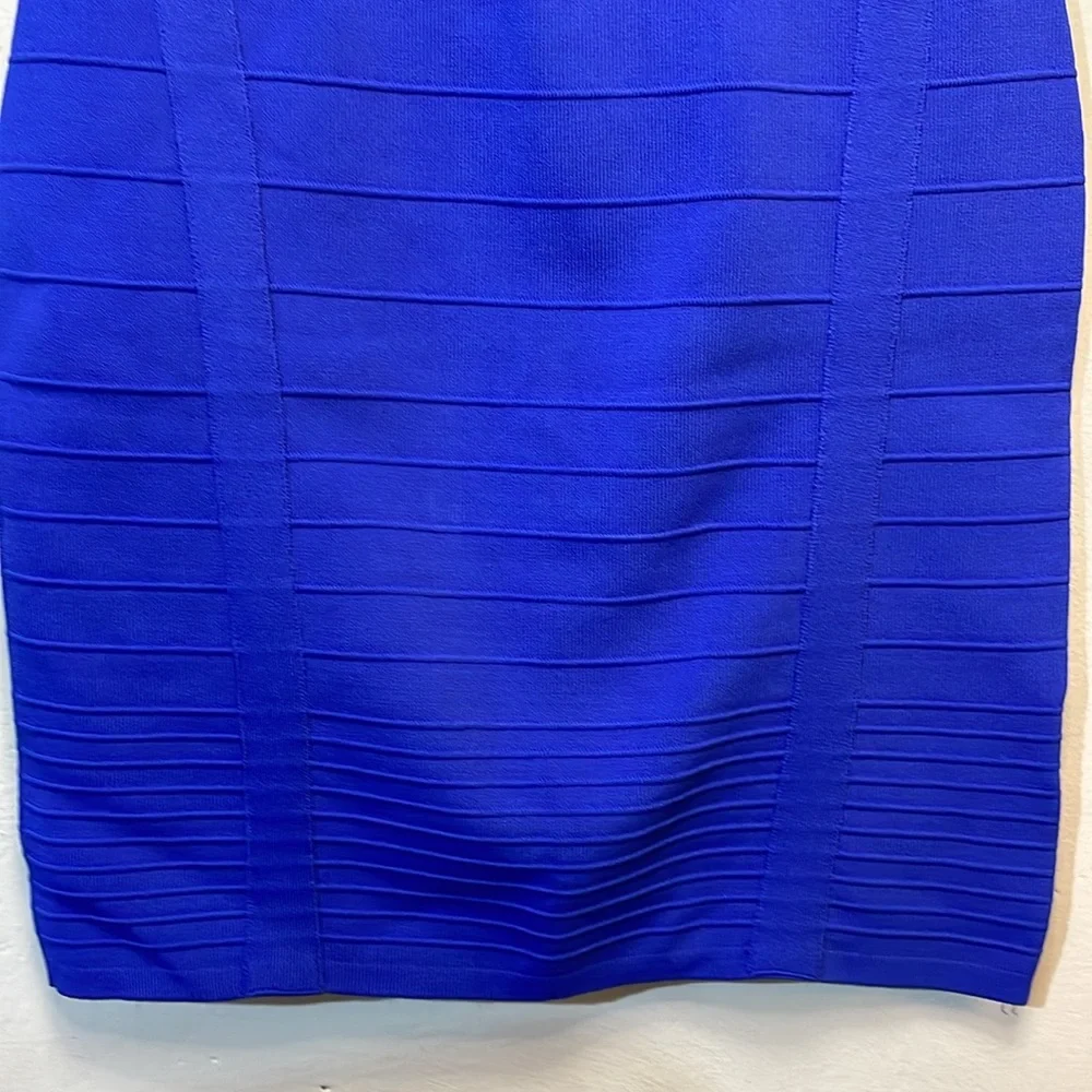 #0083 Never Worn Rock & Republic Spandex Fitted Royal Blue Textured Mini-M - Picture 4 of 9